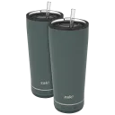 18 oz Tumblers with Straw - Grey