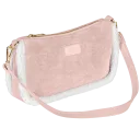 Faux Suede with Faux Shearling Trim - Blush