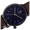 Gunmetal Case w/ Blue Dial on Dark Brown Strap