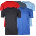 Black, Charcoal, Light Blue, Medium Blue, Red