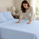 Wrinkle-resistant fabric helps maintain a neat look.
