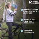 Easy 3-step setup for instant, on-the-go cooling wherever you are