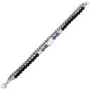 Blue Stone Cross Bead Chain