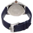 Two-Tone Silver and Rose Gold, Silver Dial w/ Blue Inlay, and Blue Strap