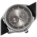 Silver Tone, Grey Dial w/ Black Strap