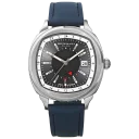 Silver Case w/ Gun Dial on Blue Strap