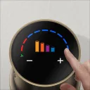 Touch button LED display shows remaining battery life