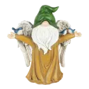 Angel Gnome Standing with Birds