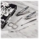 Nail set includes everything you need for a mani/pedi in a stylish case