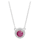 Ruby & White Topaz/Sterling Silver