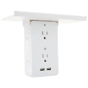 Shelf with 6-Outlet + 2-USB