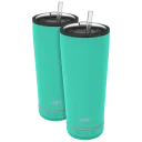 18 oz Tumblers with Straw - Teal