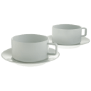 2-Pack Teacups & Saucers