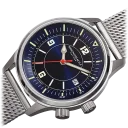 Silver Case w/ Blue Dial on Stainless Steel Bracelet