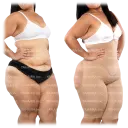 Before and After - Model is wearing size Large. Weight: 210 lbs. Pant Size: 16
