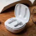 Rechargeable hearing aids with a compact case for convenient everyday listening.