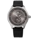 Silver Tone, Grey Dial w/ Black Strap