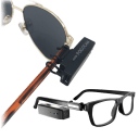Use your own glasses with included magnetic tracks