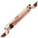 Rose Gold Case w/ Blue Hand on Camel Brown Strap