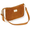 Faux Suede with Faux Shearling Trim - Hickory