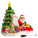 Mr. Christmas 10" Tree with Customizable Santa List (Black Santa)