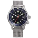 Silver Case w/ Blue Dial on Stainless Steel Bracelet
