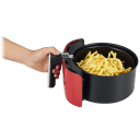 Includes a recipe book for fries, meats, desserts, vegetables and more