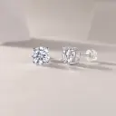 Radiant Moissanite is set in sterling silver