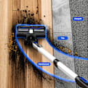 Flexible Motorized Head Adapts to Hardwood, Tile & Carpet.