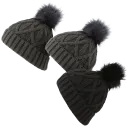 With Poms in Charcoal/Charcoal/Black