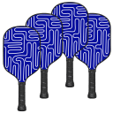 White/Blue Pipe Pattern