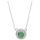 Emerald & White Topaz/Sterling Silver