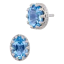 Swiss Blue Topaz - Earrings