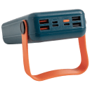 Features 4 USB ports, and MicroUSB, Type-C, and Lightning ports