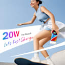The 20W fast charging output delivers quick and efficient power.
