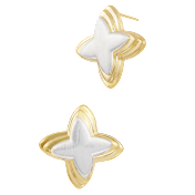 Savvy Cie Twisting Star Button Stud Earrings