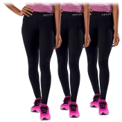 Paquete de 3: Active Research Leggings de Compresión de Cintura