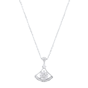 Saffron 1.0 Carat TW Moissanite Saturn Pendant Sterling Silver Necklace