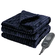 Sunbeam Heated Throw Blanket Textured Velvet