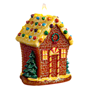 Unmatched 6" 3D Flame Christmas Cottage Candle