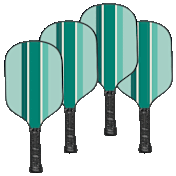 4-Pack: Jill & Ally Double-Sided Pickleball Paddles