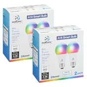 4-Pack: Energetic Lighting A19 8W Amazon Alexa Smart Color Bulbs (2700K-6500K)