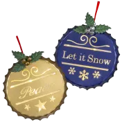 The Vintage Lighted Holiday Bottle Cap Sign