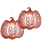 2-Pack: Georgia Brown Seasonal Metal Illusion Spinners (Trick or Treat)