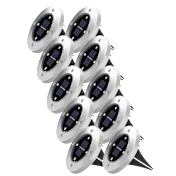 10-Pack: In-Ground Solar LED Pathway Lights