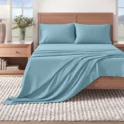 Bibb Home Juego de Sábanas de Franela 100% Algodón Ultraligeras de 4 Piezas