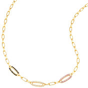 Donatello Gian Signature Pavé Link Necklace