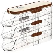 Krediz 3-Tier Rolling Egg Dispenser for Fridge