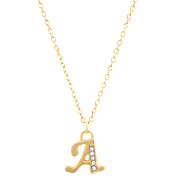 Saffron Initial Letter Pendant Necklace