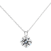Collar Solitario de Moissanita Jaclyn Smith de 1/2-1/4 Quilate con Cadena Gratis